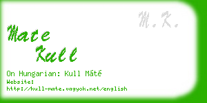 mate kull business card